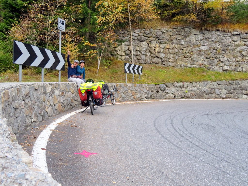 Stilfserjoch/Passo dello Stelvio on recumbent bicycles.