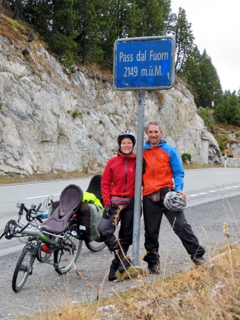 Pass da Fuorn / Ofenpass on recumbent bicycles