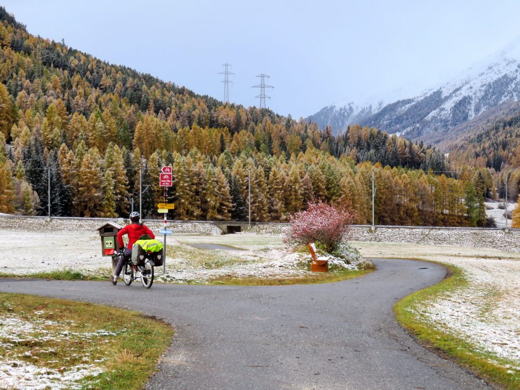Graubünden cycle route on recumbent bicycles